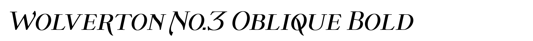 Wolverton No.3 Oblique Bold image